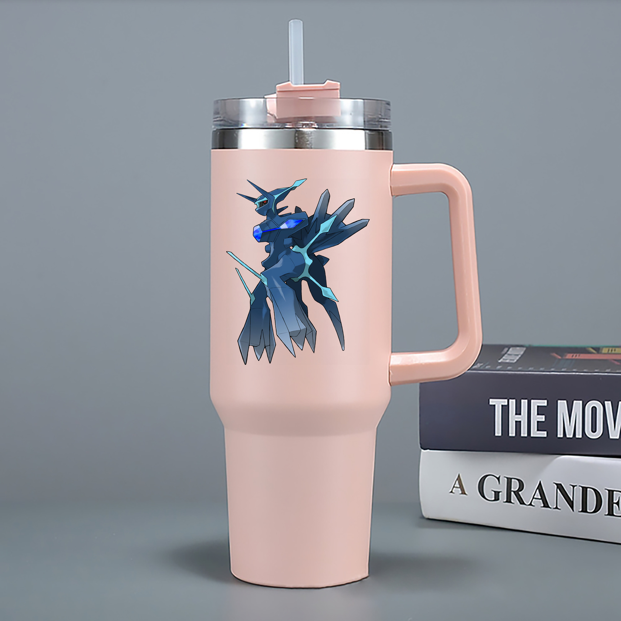 （画像用） ポケットモンスター Pokémon 1200mL車用タンブラー - クリスタルステッカー（プラスチックストロー付き）